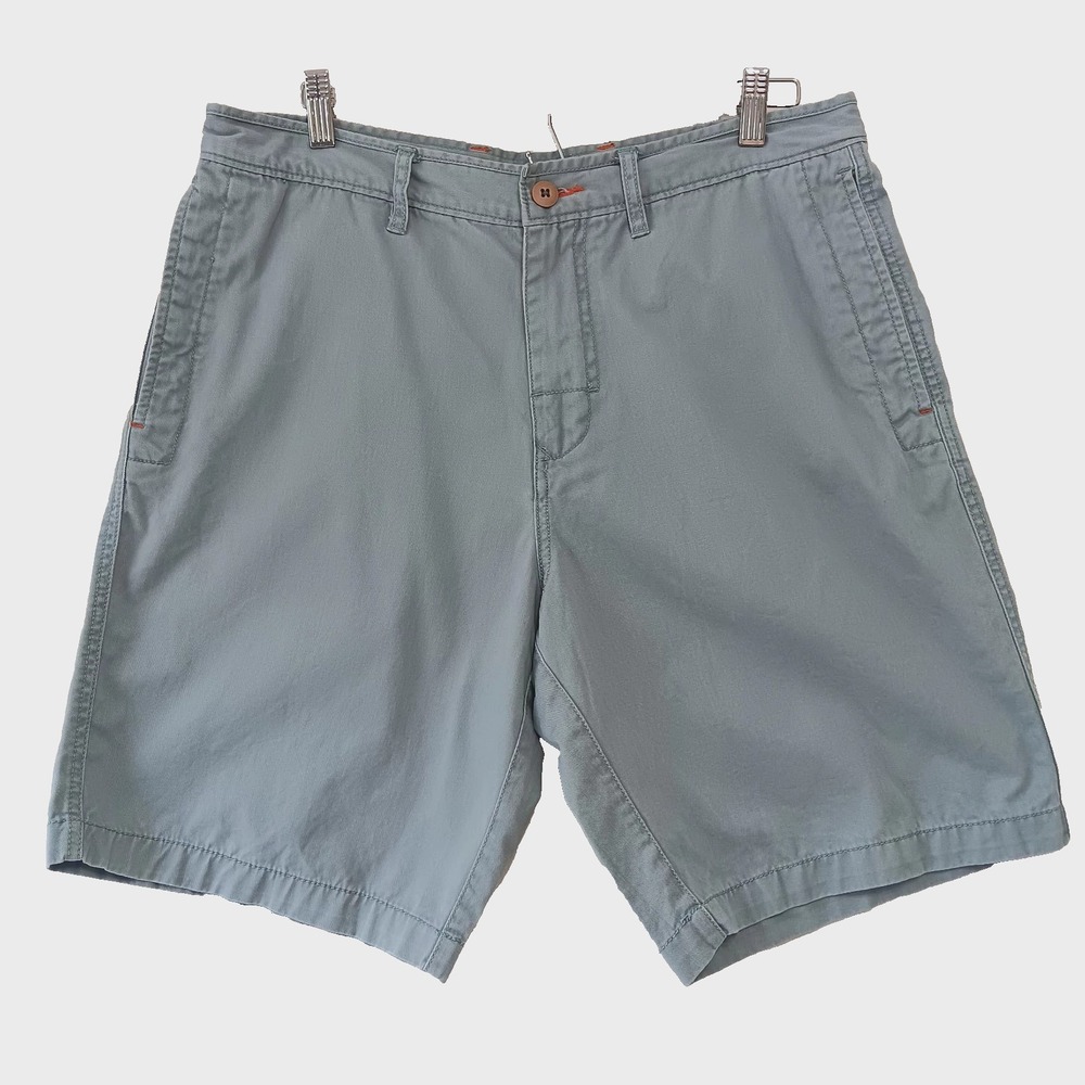 Tommy Bahama Relax Shorts Men 34‎ Blue Chino Flat Front Resort Casual